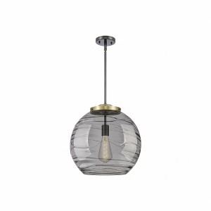 Athens Deco Swirl - 1 Light Pendant In Industrial Style-17.13 Inches Tall and 15.75 Inches Wide - 1 of 1