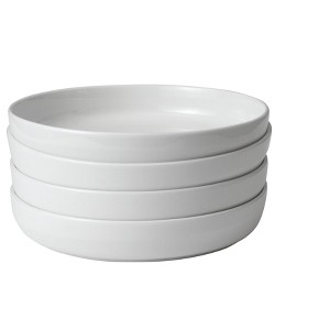 Libbey Austin 10 inch Porcelain Coupe Dinner Plate, Set of 4, White - 1 of 4