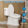 Non-Electric Elongated Bidet Toilet Seat with Self-Cleaning Dual Nozzles, Soft-Close Quiet Lid, Adjustable Water Spray, Easy Installation, White - 3 of 4