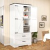 USIKEY 71" Pantry Cabinet with 2 Barn Doors & Adjustable Shelves, Kitchen Pantry, Kitchen Cabinet for Dining Room, Home Office, Bathroom - 3 of 4