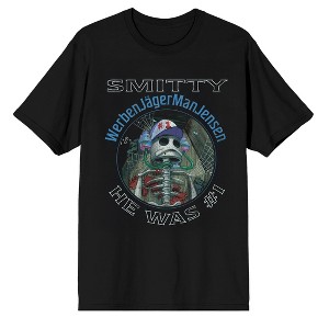 Spongebob Squarepants Smitty WerbenjÃ¤germanjensen He Was #1 on Black Short Sleeve Adult T-Shirt - 1 of 3