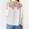 Women's Rosé Button Down Long Sleeve Top - lalavon - 2 of 2