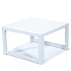 LeisureMod Patio Coffee Table with Black Aluminum Frame - Chelsea Collection, Weather-Resistant Design, Perfect for Outdoor Spaces - 3 of 4