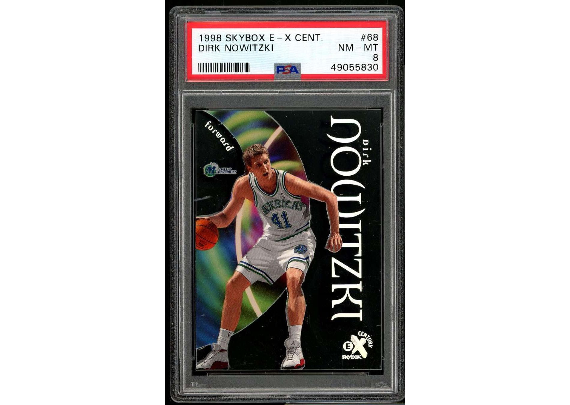 Dirk Nowitzki Rookie Card 1998-99 E-X Century #68 PSA 8