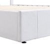 Okak Full Platform Bed Frame with Upholstered Big Headboard with a Hydraulic Storage System Strong Slats No Box Spring Needed Easy Assembly, White - 4 of 4