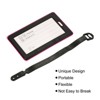 Unique Bargains PVC Durable Lightweight Backpack Travel ID Luggage Tag 2 Pcs - 3 of 4