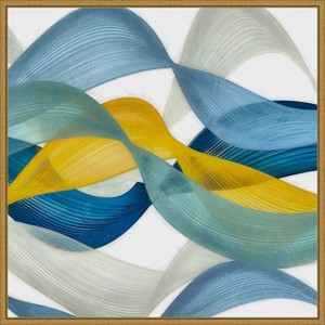 Amanti Art Horizontal Bands IV by Alonzo Saunders Framed Canvas Wall Art - 1 of 4