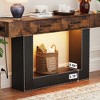 Dolonm 63 inch U-Shaped Console Table 2-Drawer,USB-C Outlet LED Lights,Easy Assembly,for Foyer Living Room Hallway - 4 of 4
