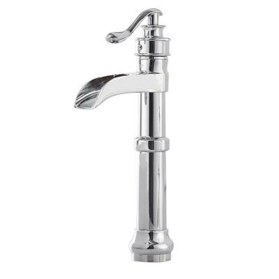 BWE Waterfall Single Hole Single-Handle Vessel Bathroom Faucet With Pop-up Drain Assembly