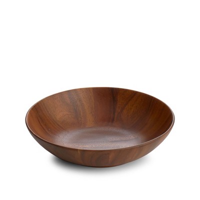 Nambe MT0903 Skye Individual Acacia Wood Salad Bowl,9" D x 2" H