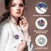 Unique Bargains Women's Rhinestone Flower Brooch Pin - 3 of 4