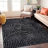World Rug Gallery Circles Arch  Shag Rug – Durable & Soft for High-Traffic Areas – Anthracite Dark Gray – Kid Friendly - 2 of 4