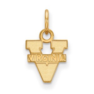 Black Bow Jewelry 10k Yellow Gold Virginia Wahoos NCAA Extra Small Pendant - 1 of 3