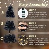 GOTGELIF Pre-Lit Stunning Holiday Tree Black 6Ft Christmas Tree with Twinkling Lights Xmas Decoration - 4 of 4