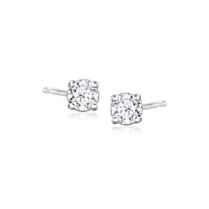 Ross-Simons 0.15 ct. t.w. Lab-Grown Diamond Stud Earrings in Sterling Silver - 1 of 4