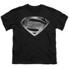 Boys' Short Sleeve Justice League Movie Superman Symbol Black Suit T-Shirt - 2 of 4