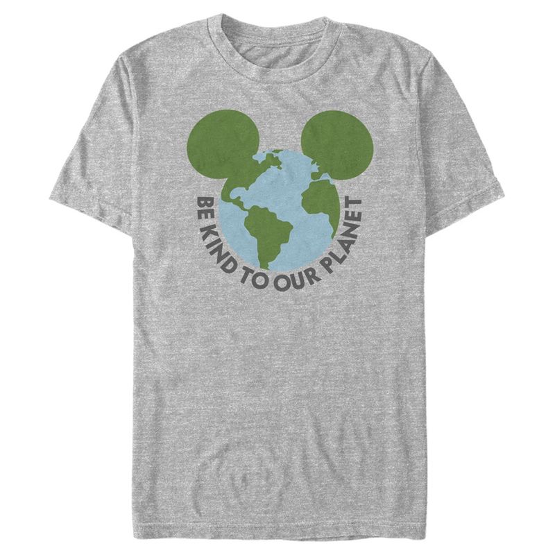 Men's Mickey & Friends Be Kind to Our Planet Mickey Mouse Logo T-Shirt, 1 of 6