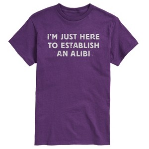 Men's - Instant Message - Funny Establish Alibi Short Sleeve Graphic T-Shirt - 1 of 4
