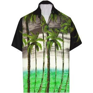 HAPPY BAY Men's Hawaiian Shirts Short Sleeve Button Down Shirt Mens Casual Shirts Vacation Tropical Beach Summer Party Shirts Funny - 1 of 4