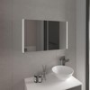 SEVOBAL Bathroom Storage Cabinets 19.7 High Double Door Medicine Cabinets with Mirrored Doors for Bathroom, White, 36.3"*24.9"*4.4" - 4 of 4