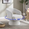 Lirago 27" Wide Beige 360° Swivel Barrel Chair Velvet Accent Armchair - 4 of 4
