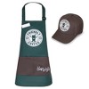 Dress Up America Barista Costume for Kids - Green Apron and Cap - 3 of 4