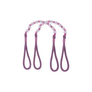 Unique Bargains Faux Pearl Curtain Ties Polyester Plastic 2 Pcs - 1 of 4