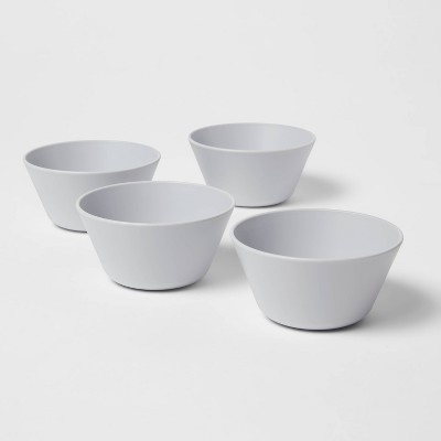 7oz 4pk Plastic Mini Bowls Gray - Room Essentials™