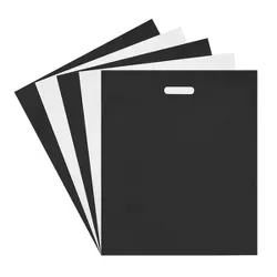Juvale 100 Pack Plastic Merchandise Bags, Black and White Shopping Bags for Small Business, 16 x 18 in