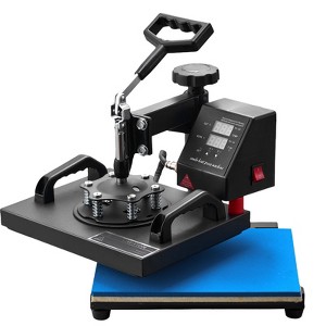 VEVOR Heat Press, 12x10Inch T-Shirt Press Machine, T-shirt Press Heat Press 30x23cm Printing Machine Heat Transfer Sublimation Machine, Black - 1 of 4