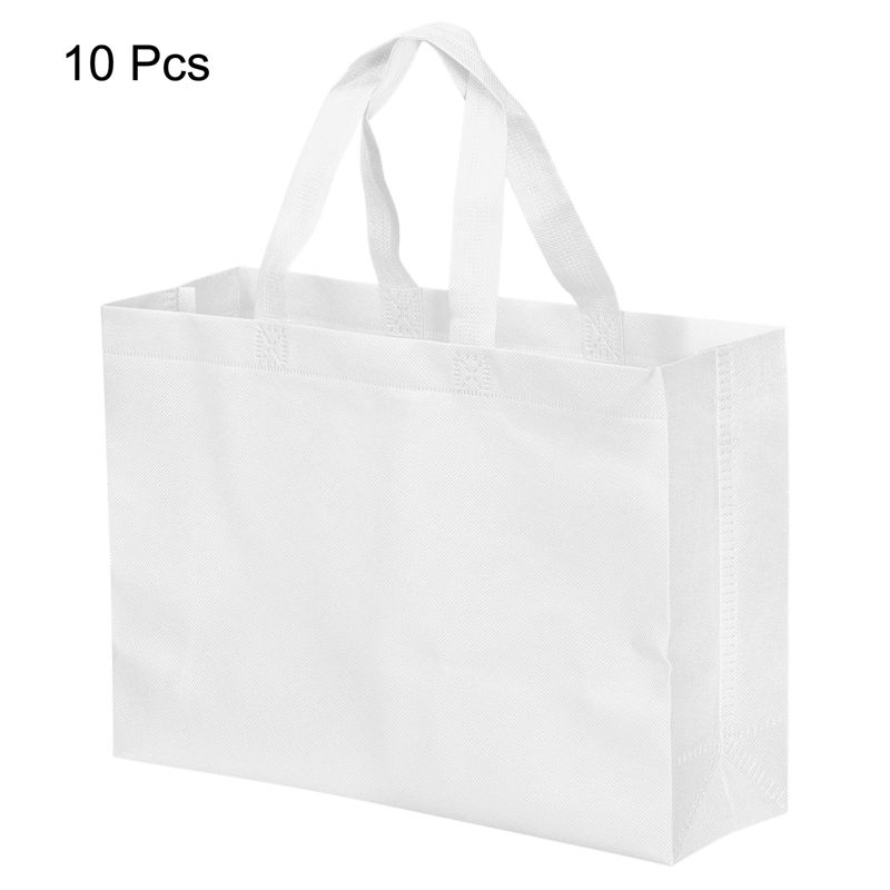 Unique Bargains Reusable Horizontal Style Non-Woven Gift Grocery Tote Bag, 3 of 6