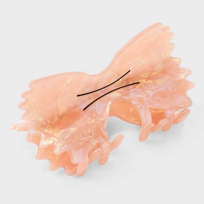 Bow Tie Pasta Claw Hair Clip - Wild Fable™ Beige: Plastic & Steel Hair Accessory for All Hair Types, 18+