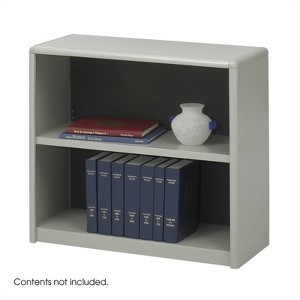 Steel 2-Shelf ValueMate Economy Steel Bookcase in Grey- Safco - 1 of 1