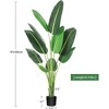 4/5/6ft Artificial Plants Indoor - Premium Simulated Silk Fabric(1pack or 2pack) - 2 of 4