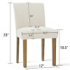 North Linen Dining Chairs Set Of 2,Upholstered Parsons Chairs With Rubberwood Legs-Maison Boucle - 4 of 4