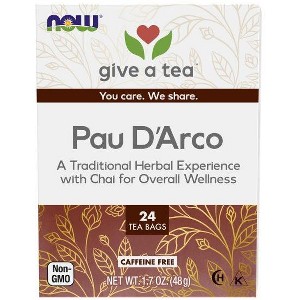 Pau DArco Tea by Now Foods  -  24 Bags - 1 of 2