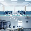 Luxrite 4FT T5 LED Tube Lights, Type A+B, 24W=54W, 5000K Bright White, Ballast and Bypass Compatible, Single or Double End Powered Damp Rated 4 Pack - 3 of 4