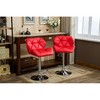 SKRAN Contemporary Black Hydraulic Bar Stools Set of 2,Seat with Gas-Lift And Stable Foot Rest  Stools for Kitchen Island Pub - 2 of 4