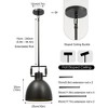 CityFurn 1-Light Industrial Bowl Metal Pendant Light for Kitchen Island - 4 of 4
