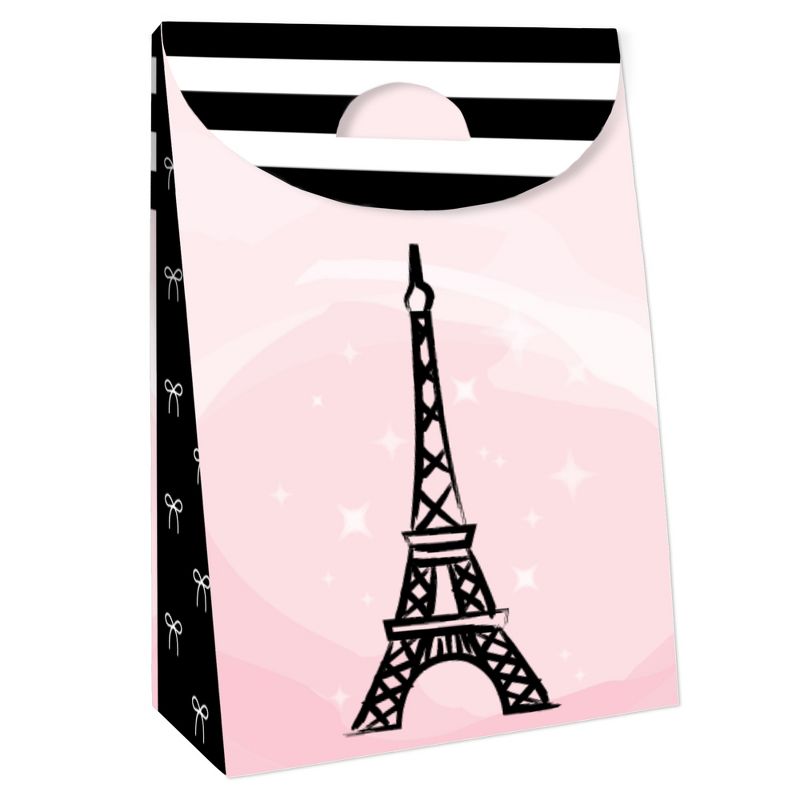 Big Dot of Happiness Paris, Ooh La La - Paris Themed Baby Shower or Birthday Gift Favor Bags - Party Goodie Boxes - Set of 12, 3 of 9