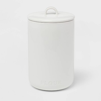 Flour Stoneware Canister with Wood Lid – Hearth & Hand™ with