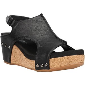 Corkys Boutique Womens Carley Faux Leather Wedge Heel Sandals - 1 of 4