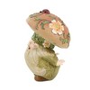 Roman 6.0 Inch Floral Gnome Figurine Mushroom Hat Flowers Gnome Figurines - 3 of 3
