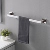 Stylish Brushed Nickel 4-Piece Bathroom Hardware Set with Towel Bar, Robe Hook, and Toilet Paper Holder - 3 of 4