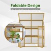 Cold Frame Greenhouse for Winter Large Wooden Greenhouse Garden Polycarbonate Portable Greenhouse 2-Tier with Shelf for Outdoor Indoor Use - 4 of 4
