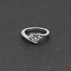 Kale Heart Engagement Ring Sterling Silver Clear Cz Womens Ginger Lyne Collection - image 4 of 4