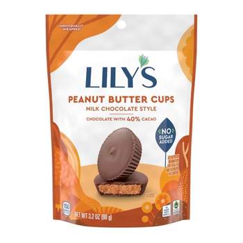 Lily's Milk Chocolate Style Peanut Butter No Sugar Added Cups - 3.2oz