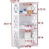 Kings Brand Furniture - Aston 3 Tier Open Storage Shelves, for Bedroom Living Room Bathroom Office, White - 3 of 3