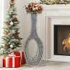 Artloge Luxury Crushed Diamond Mirrored Floor Flower Vase Silver Glass Vase - 4 of 4