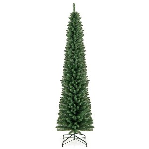 Resenkos 7-Ft Pencil Christmas Tree with Memory Wire Branch Tips - Green - 1 of 4